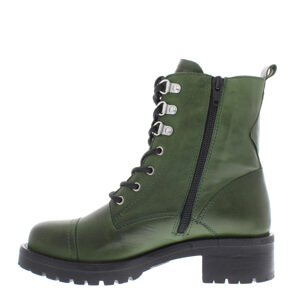 Carl Scarpa Blanca Chunky Lace-Up Green Leather Ankle Boots